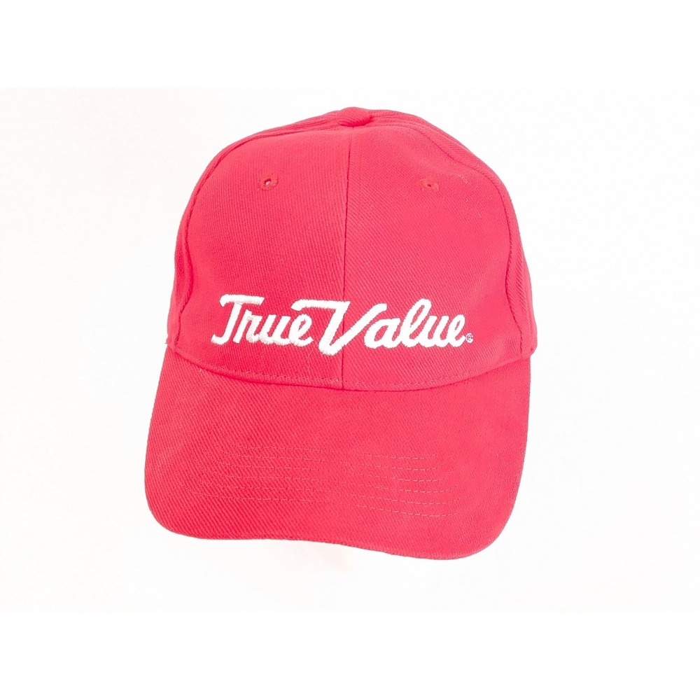 True Value Hardware Promotional Baseball Cap Red White TSMGI Adjustable Dad Hat